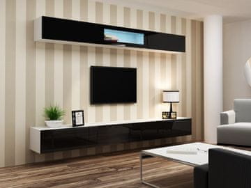 slomart Cama VIGO "90" ormarić 90x35x32 cm, bijela/crni sjaj