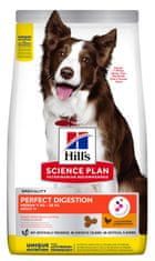 Hill's Perfect Digestion Adult Medium suha hrana za pse, piletina i smeđa riža, 14 kg