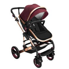 Kiduku Kombinirana kolica 3u1 Bordo/Crna