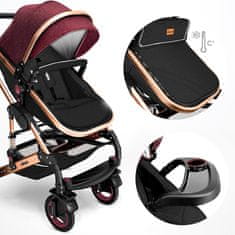 Kiduku Kombinirana kolica 3u1 Bordo/Crna