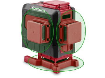 Fortum Križni laser 4780216 zeleni laser 3D linijski, križno samoniveliranje