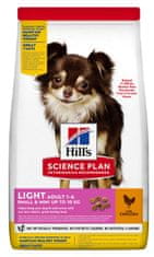 Hill's Light Adult Small & Mini suha hrana za pse, s piletinom, 1,5 kg