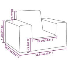 Vidaxl Dječja fotelja krem od mekanog pliša