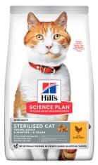 Hill's Young Adult Sterilized suha hrana za mačke, piletina, 1,5 kg