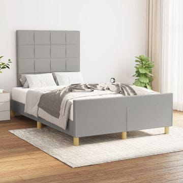 Vidaxl Okvir kreveta bez madraca svijetlo sivi 120x200 cm presvučen tkaninom