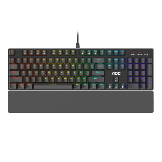 AOC GK500 mehanička gaming tipkovnica, OUTEMU crvena, RGB, US + SLO gravura (GK500DRUH)