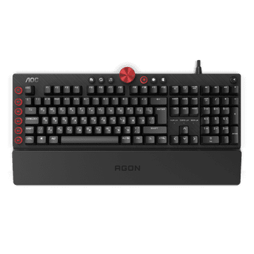 AOC AGON AGK700 mehanička gaming tipkovnica, Cherry MX crvena, RGB, US + SLO gravura (AGK700DRUH)