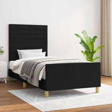 Vidaxl Okvir kreveta bez madraca crni 80x200 cm tkanina
