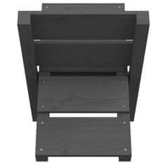 Vidaxl Držač za cjepanice sivi 47 x 39,5 x 48 cm od masivne borovine