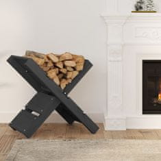 Vidaxl Držač za cjepanice sivi 47 x 39,5 x 48 cm od masivne borovine