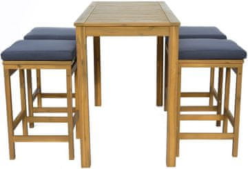 Rojaplast Elegantni Vrtni Set Colin od Akacije s Jastucima, Teak Tretiranjem