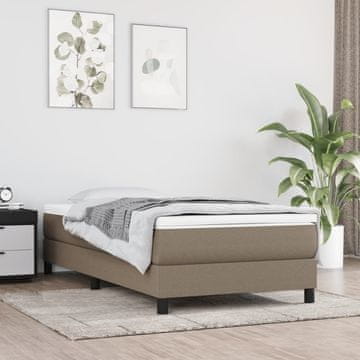 Vidaxl Madrac s džepićastim oprugama, taupe, 80x200x20 cm, tkanina