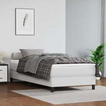 Vidaxl Madrac s džepićastim oprugama, bijeli, 80x200x20 cm, umjetna koža