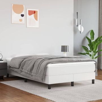 Vidaxl Okvir za krevet Bijeli 120x200 cm Implicitna koža