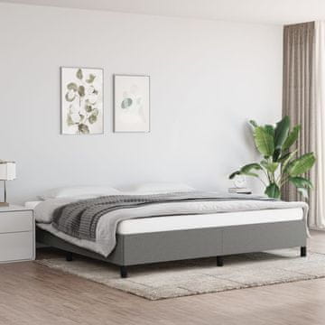 Vidaxl Okvir kreveta bez madraca tamno sivi 200x200 cm presvučen tkaninom