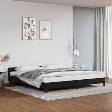 Vidaxl Okvir kreveta s uzglavljem bez madraca, crni, 200x200 cm