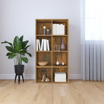 Vidaxl Biblioteka dimljena hrastovina 66x30x130 cm