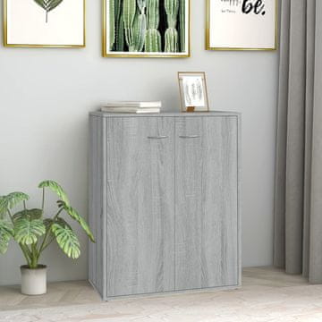 Vidaxl Ormarić, sivi hrast sonoma, 60x30x75 cm, materijal na bazi drva