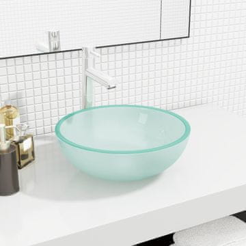Vidaxl Umivaonik od kaljenog stakla s matiranim premazom 35 x 12 cm