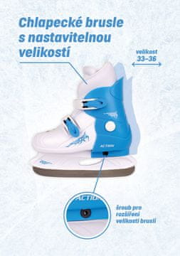 ACRAsport Dječje podesive hokejaške klizaljke Action, vel. 33/36