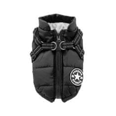 Netscroll Zimski kaputić za pse, vodootporan i topao, s reflektirajućim detaljima, jednostavno oblačenje, prilagodljive trake, pogodan za povodce, DogJacket, L/XL