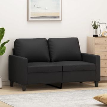 Vidaxl Dvosjed, crna, 120 cm, umjetna koža