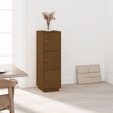 Vidaxl Komoda medno smeđa 34x40x108,5 cm masivni borov drvo