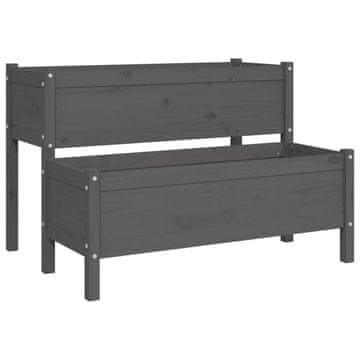 Vidaxl Sadilica siva 110 x 84 x 75 cm od masivne borovine