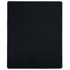 Vidaxl Plahta s gumicom od žerseja crna 90 x 200 cm pamučna