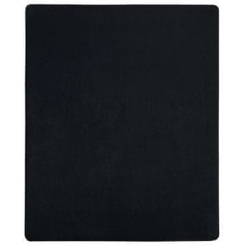 Vidaxl Plahta s gumicom od žerseja crna 90 x 200 cm pamučna