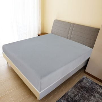 Vidaxl Plahta s uzorkom, siva, 100x200 cm, pamučni žersej