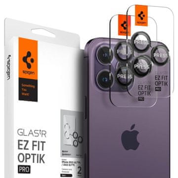 Spigen Optik.Tr 2x zaštitno staklo za kameru za iPhone 14 Pro / 14 Pro Max, crno