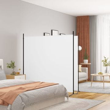 Vidaxl Pregrada za sobu s 2 panela, bijela, 348 x 180 cm, tkanina
