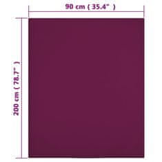 Vidaxl Plahta s gumicom od žerseja bordo 90x200 cm pamučna