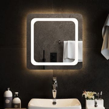 Vidaxl Kupaonsko ogledalo s LED diodom, 50x50 cm