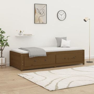Vidaxl Dnevni krevet medno smeđe boje 80x200 cm masivni borov drvo