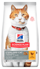 Hill's SP Young Adult Sterilized suha hrana za mačke, piletina, 300 g