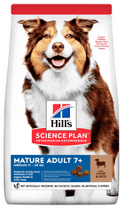 Hill's SP Mature Adult 7+ Medium hrana za pse, janjetina i riža, 14 kg