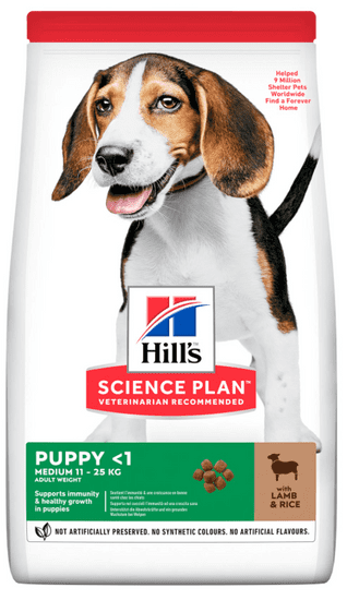 Hill's SP Puppy Medium suha hrana za pse, janjetina i riža, 14 kg