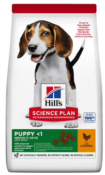 Hill's SP Puppy Medium suha hrana za štence, piletina, 14 kg