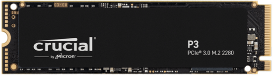 Crucial P3 SSD disk, 500GB, M.2 80mm, PCI-e 3.0, x4 NVMe, 3D NAND (CT500P3SSD8)