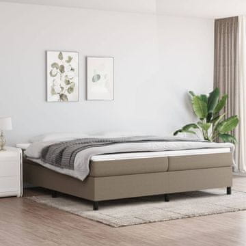 Vidaxl Okvir kreveta bez madraca, taupe, 200x200 cm, presvučen tkaninom