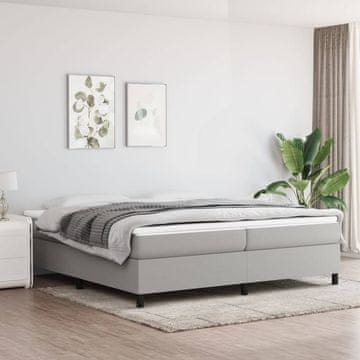 Vidaxl Okvir kreveta bez madraca svijetlo sivi 200x200 cm presvučen tkaninom