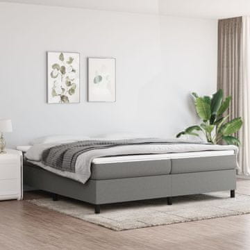 Vidaxl Okvir kreveta bez madraca tamno sivi 200x200 cm presvučen tkaninom