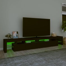 Vidaxl TV ormarić s LED svjetlima crni 260x36,5x40 cm