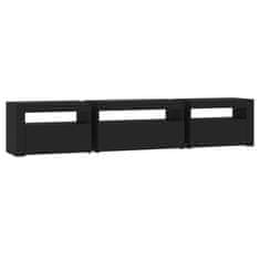 Vidaxl TV ormarić s LED svjetlima crni 195x35x40 cm