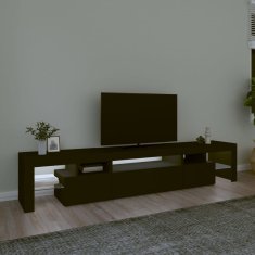 Vidaxl TV ormarić s LED svjetlima crni 215x36,5x40 cm
