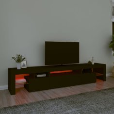 Vidaxl TV ormarić s LED svjetlima crni 215x36,5x40 cm