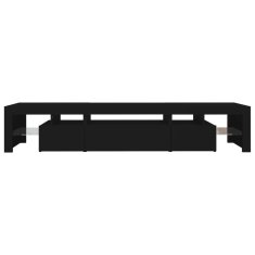 Vidaxl TV ormarić s LED svjetlima crni 215x36,5x40 cm
