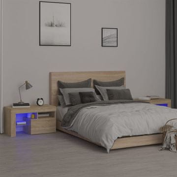 Vidaxl LED ormarići, 2 kom, Sonoma hrast, 70x36,5x40 cm